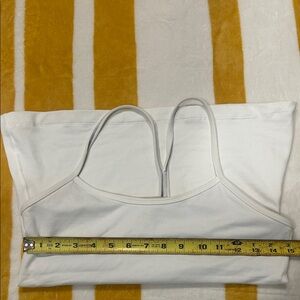 Lululemon White Tank Top built in shelf